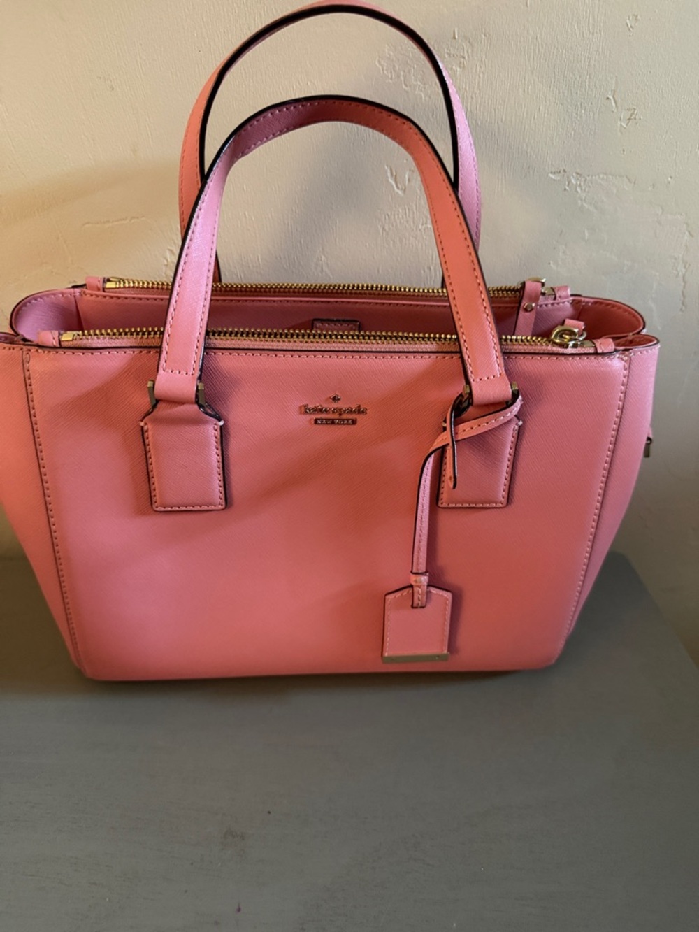 kate spade Pink Leather Double-Zip Satchel